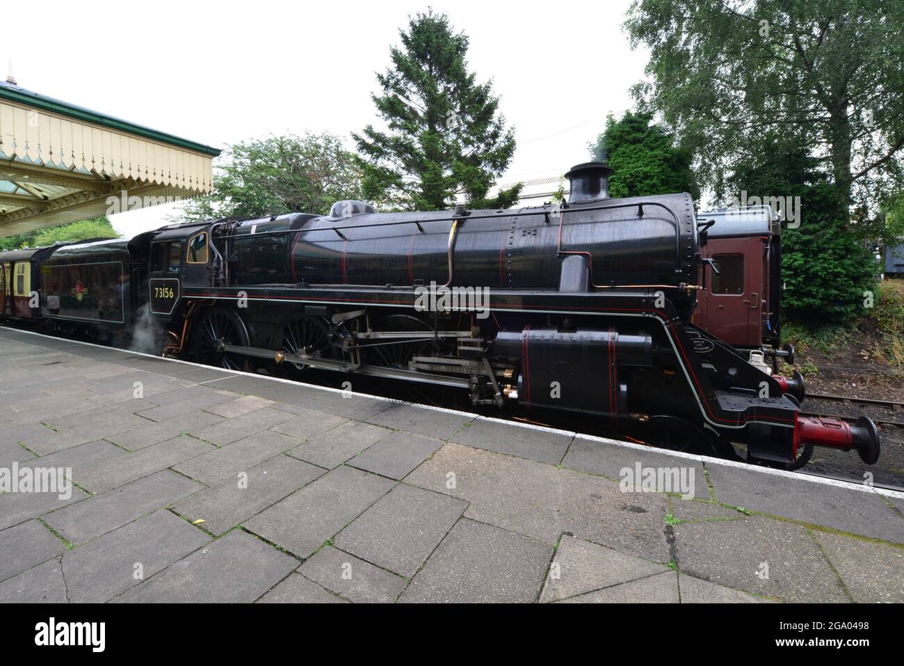 BR Standard Class 5 73156 steam Stock Photo Alamy