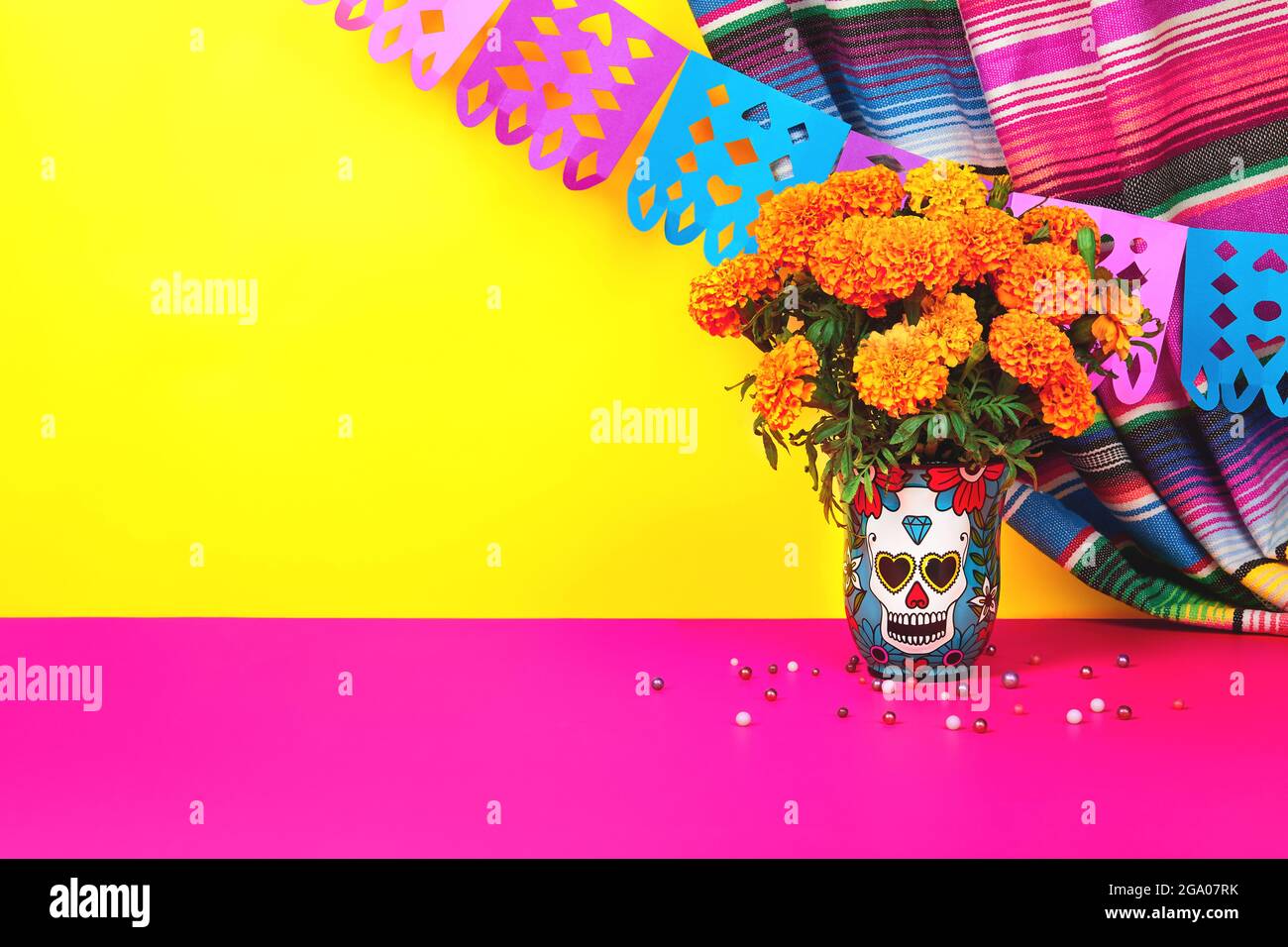 Day of the dead, Dia De Los Muertos Celebration Background Stock Photo