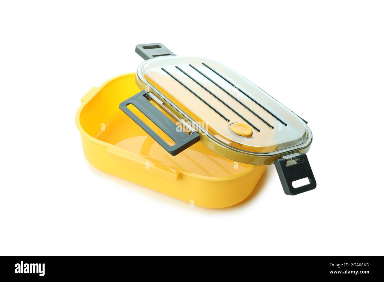 Empty lunch box isolated on white background Stock Photo