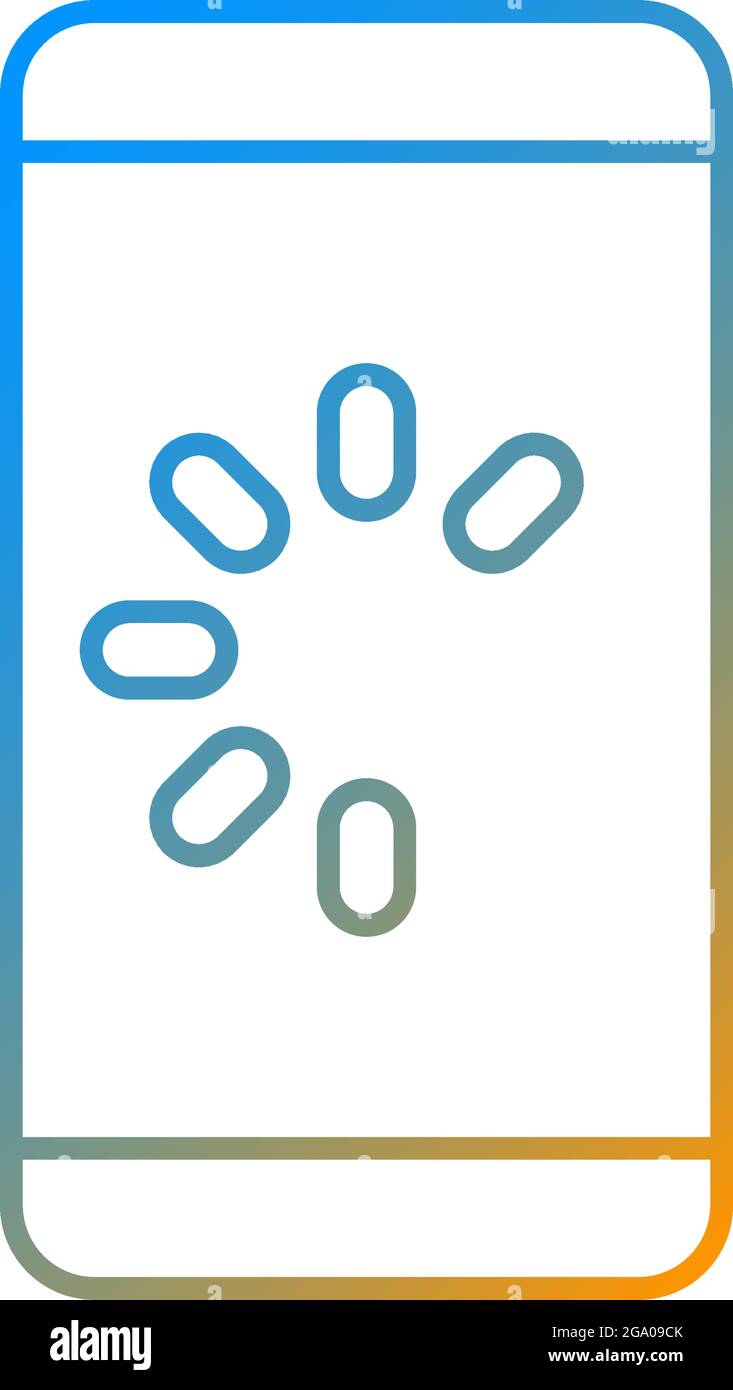 Slow phone gradient linear vector icon Stock Vector
