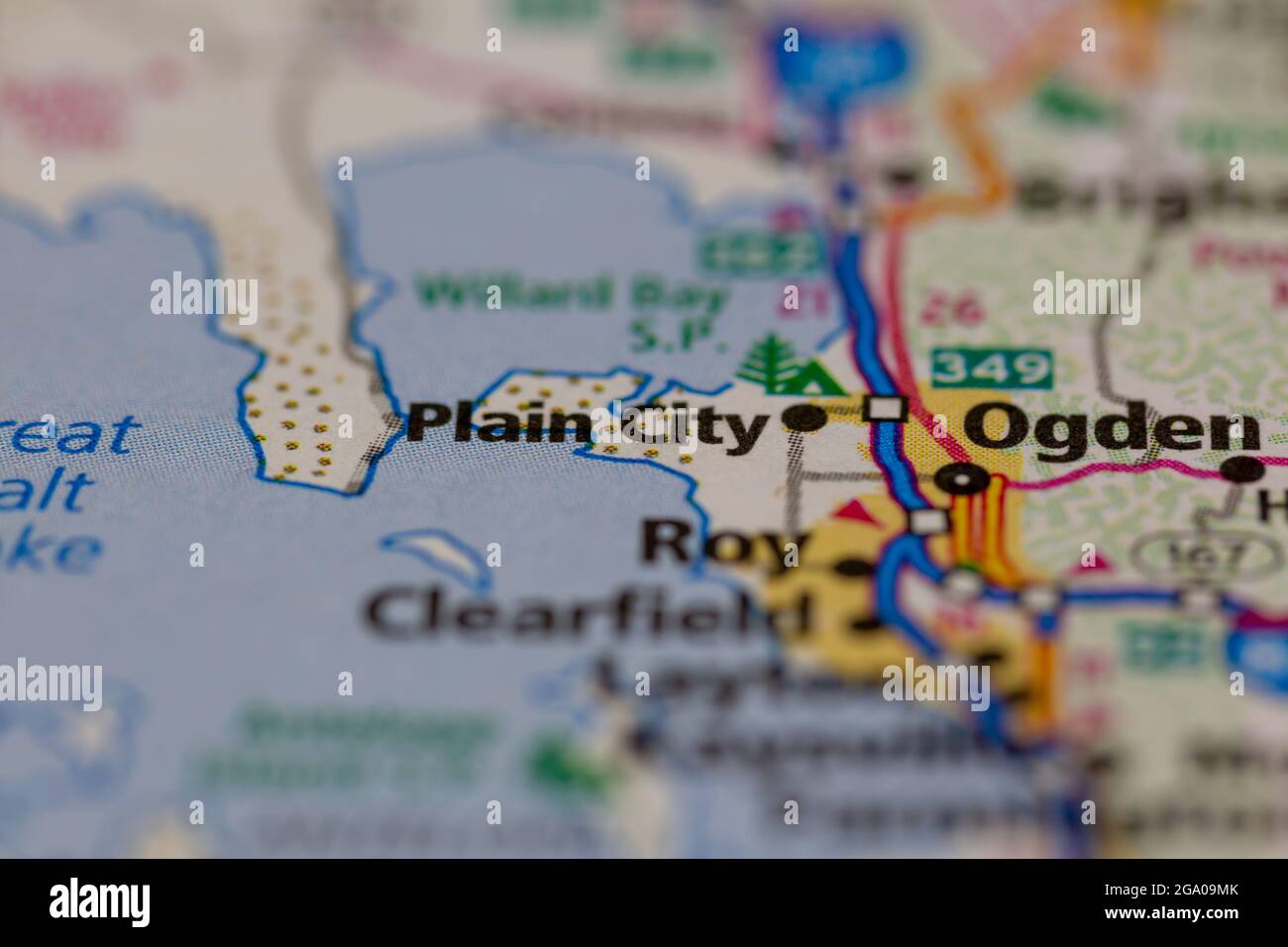 Plain city utah on a map hires stock photography and images Alamy