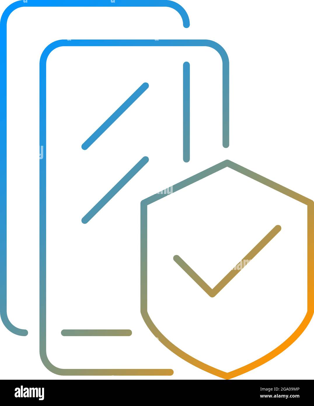 Screen protectors gradient linear vector icon Stock Vector