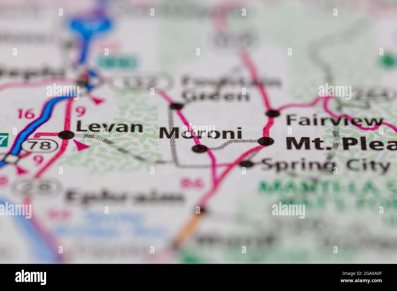 Moroni utah on a map hires stock photography and images Alamy