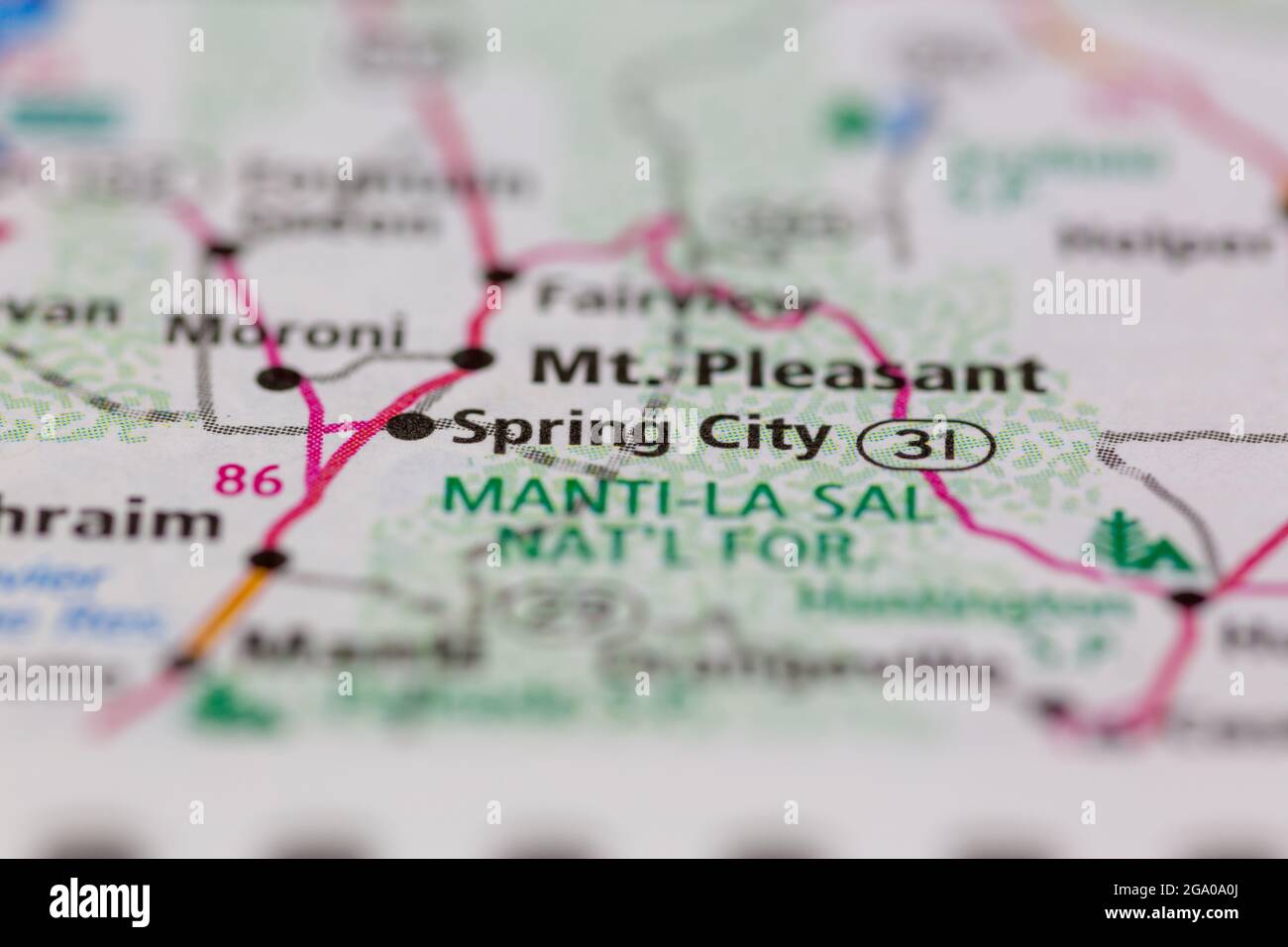 Map of spring city utah hires stock photography and images Alamy