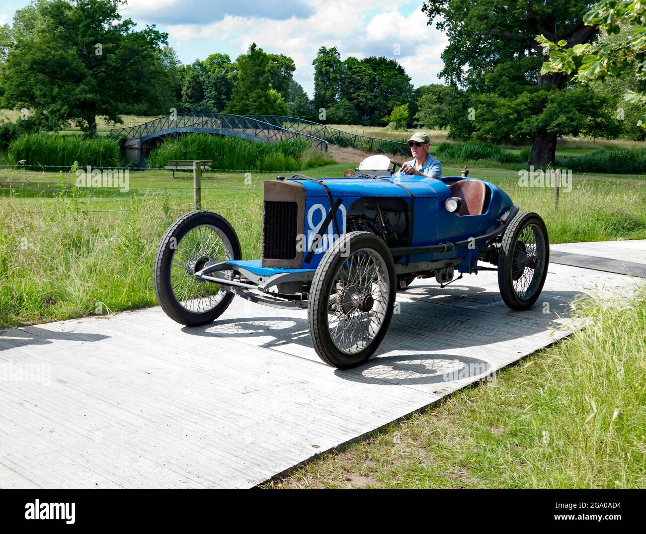 A 1911,  De Dion Curtiss Rocket, being demonstrated at the 2021 London Classic Car Show Stock Photo