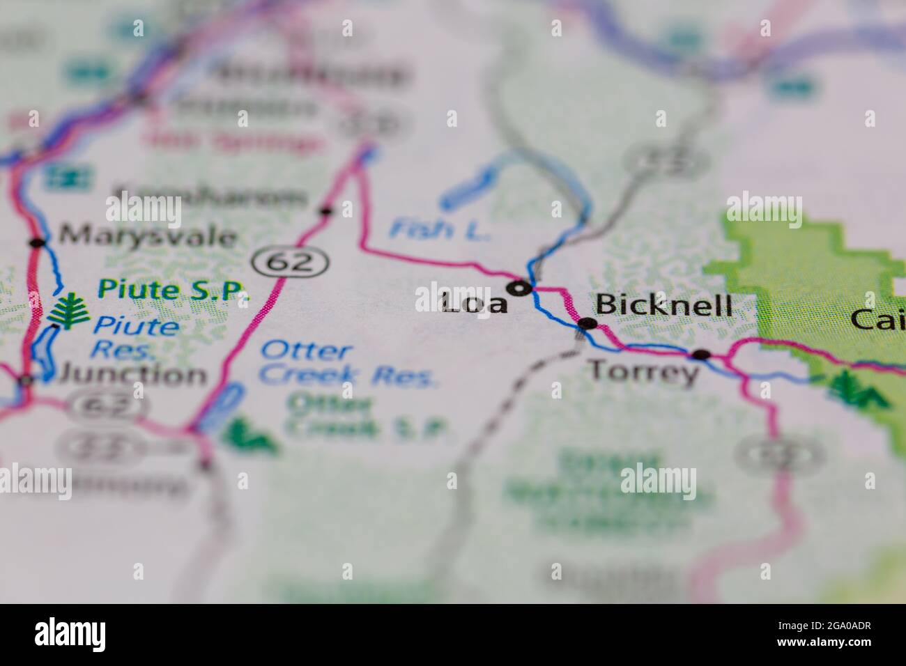 Loa utah on a map hires stock photography and images Alamy