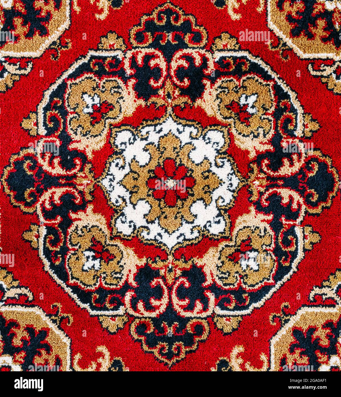 Red Oriental Carpet Texture Background Stock Photo Alamy