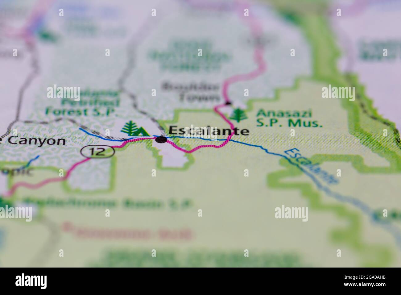 Map of escalante utah hi-res stock photography and images - Alamy