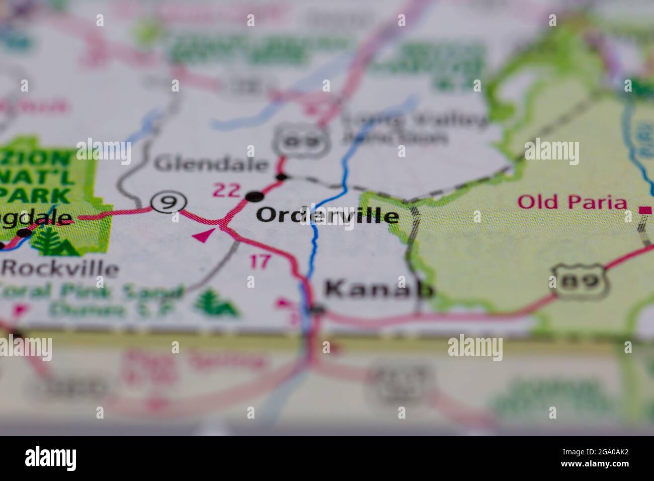 Map of orderville utah hires stock photography and images Alamy