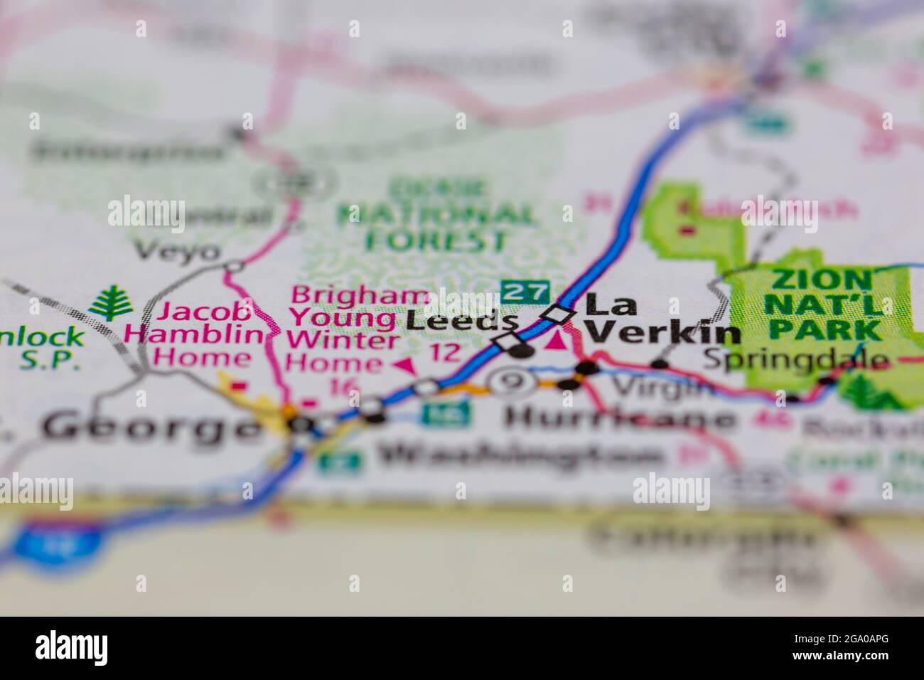 Leeds utah on a map hires stock photography and images Alamy