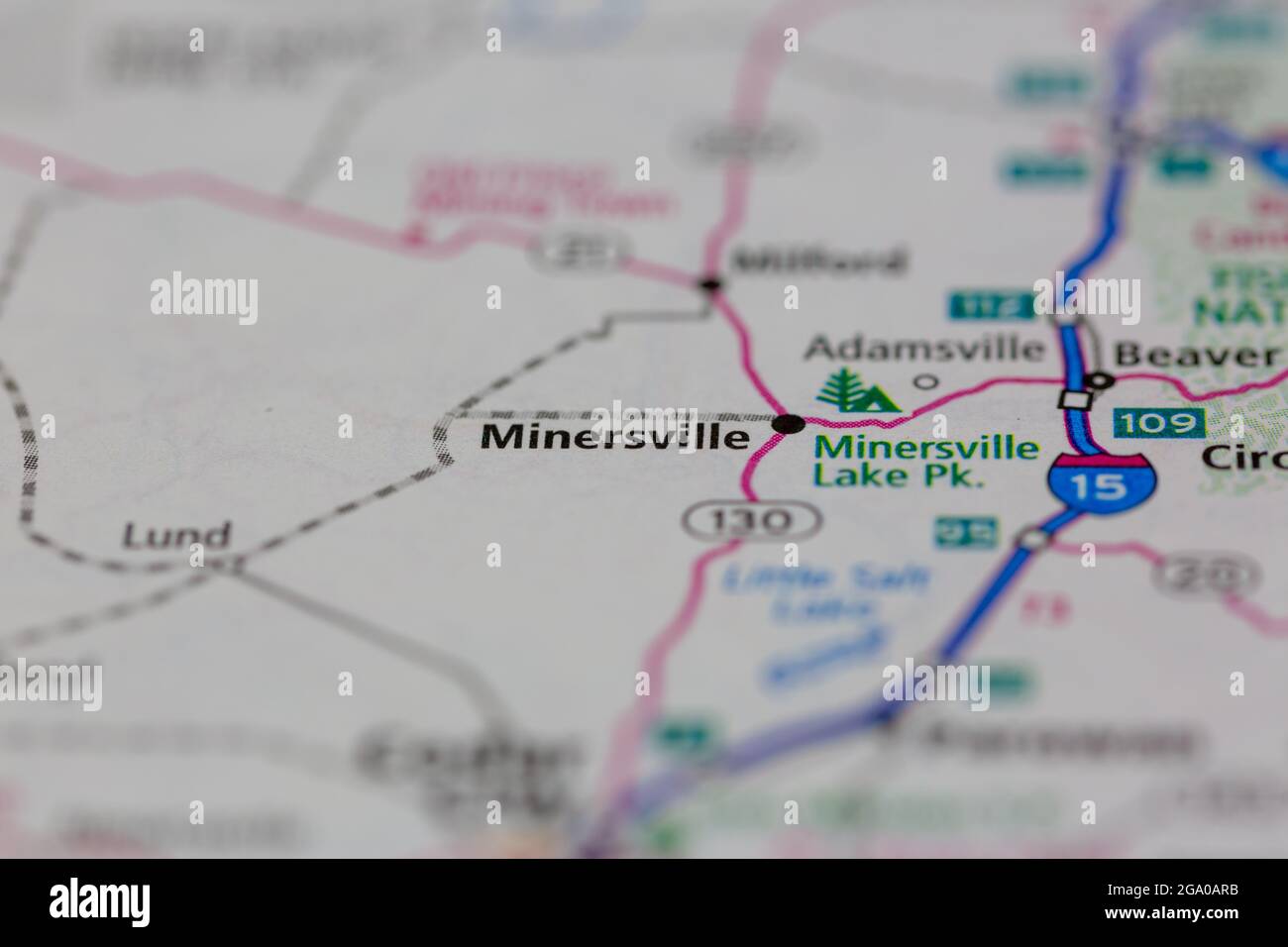 Map of minersville utah hires stock photography and images Alamy