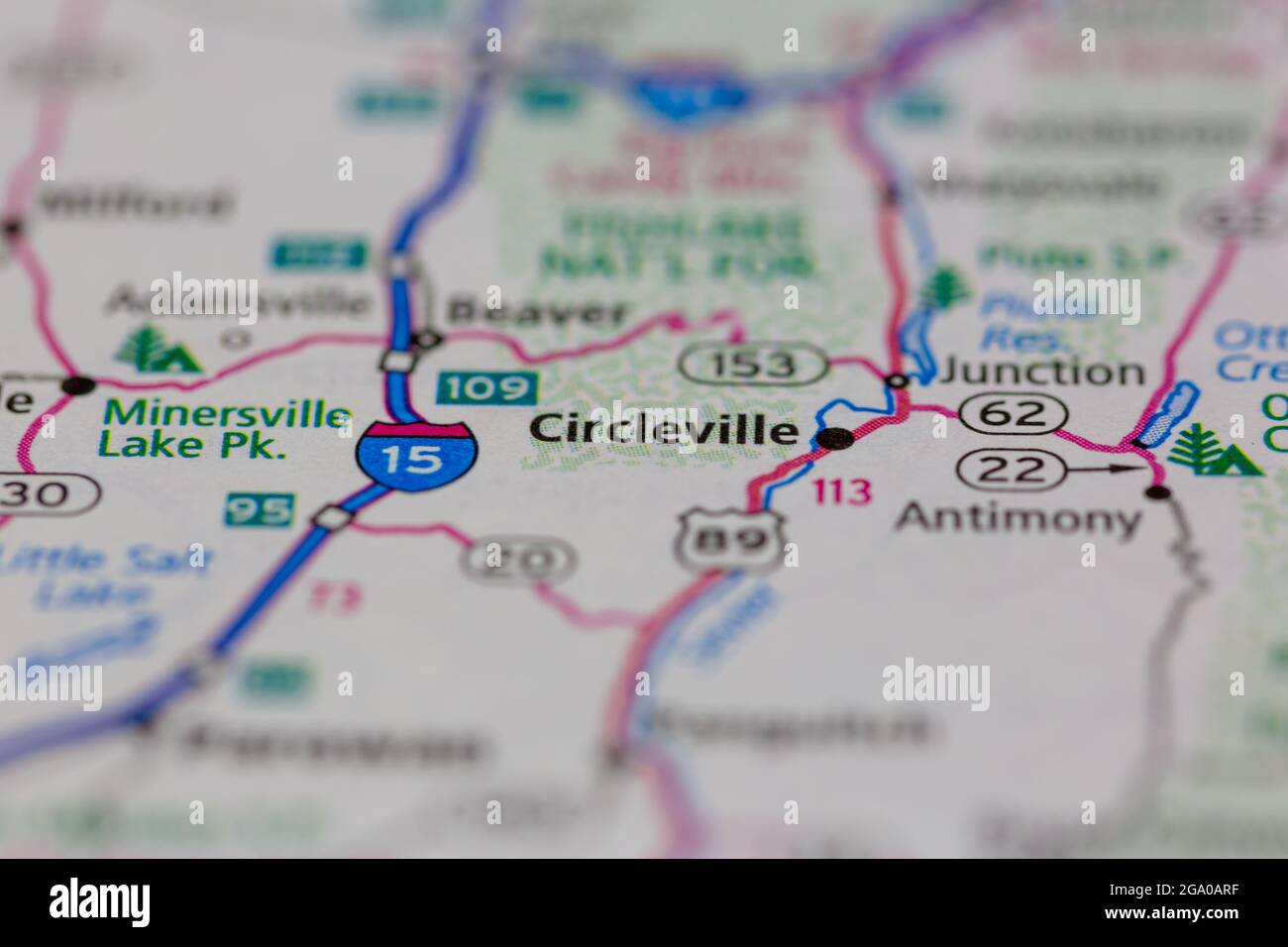 Circleville utah on a map hires stock photography and images Alamy