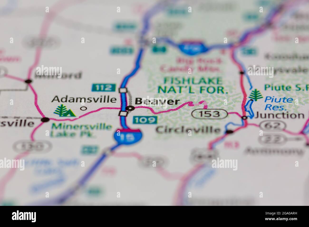 Map of beaver utah hires stock photography and images Alamy