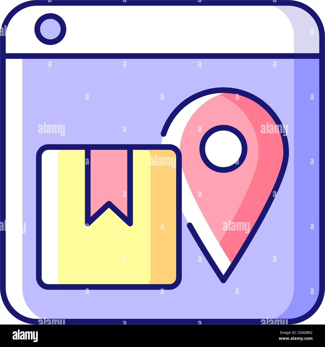 Order tracking RGB color icon Stock Vector