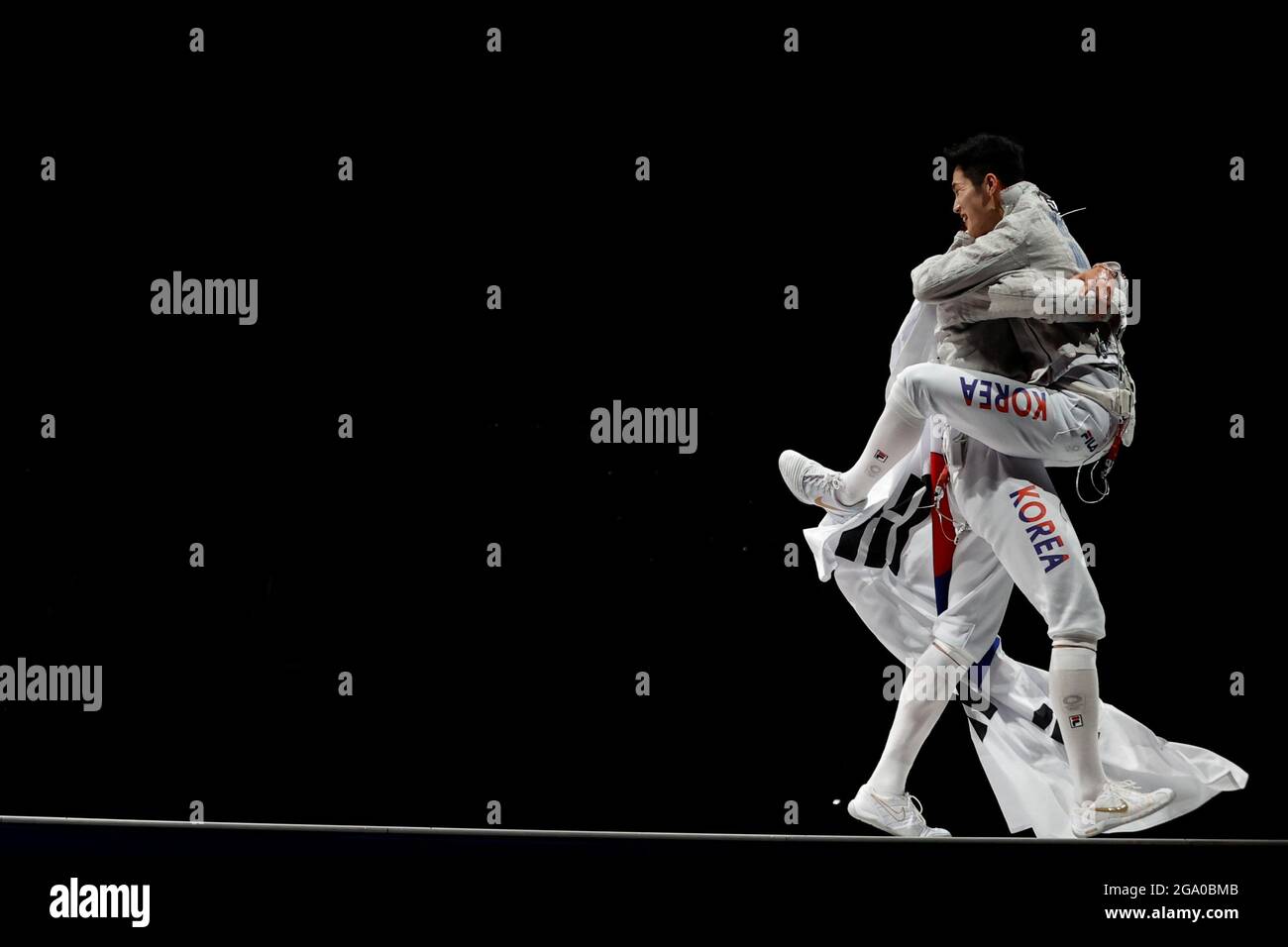 Chiba, Japan. 28th July, 2021. Fencing Olympics, 1130 sabre team, men