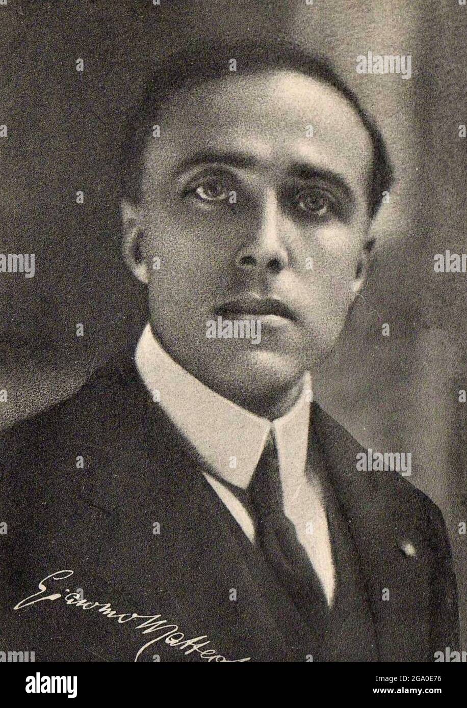 GIACOMO MATTEOTTI (1885-1924) Italian socialist politician murdered by the Facists Stock Photo