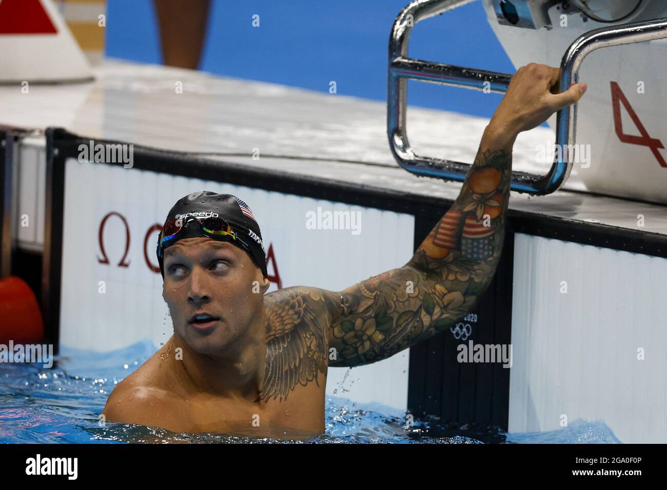 Tokyo, Japan. 28th July, 2021. Caeleb Dressel of USA competes in the ...