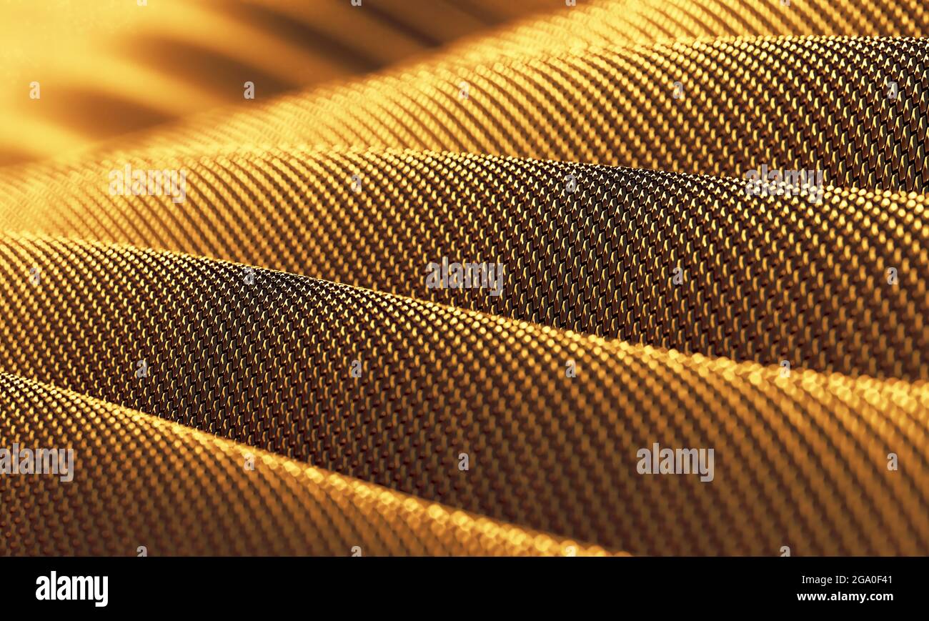 Particle drapery luxury gold background. 3d illustration, 3d rendering. Stock Photo