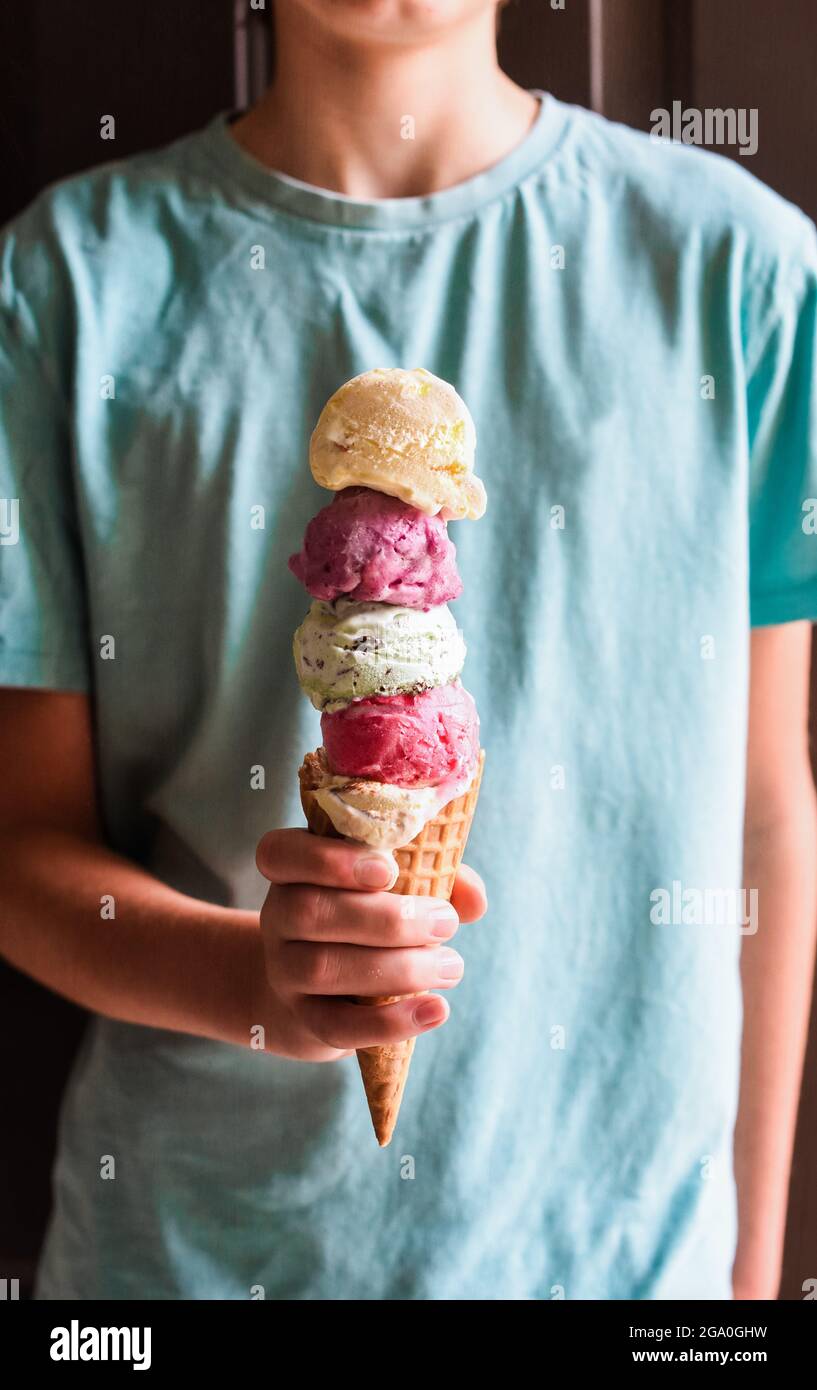 Melting Strawberry Ice Cream Cone All Over Juniors T Shirt 