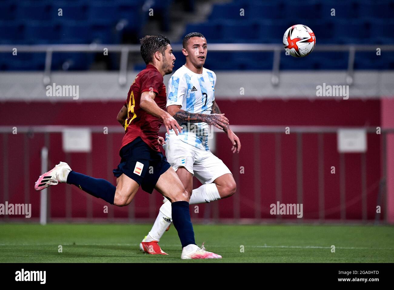 SAITAMA, JAPAN - JULY 28: Oscar Gil of Spain and Agustin Urzi of