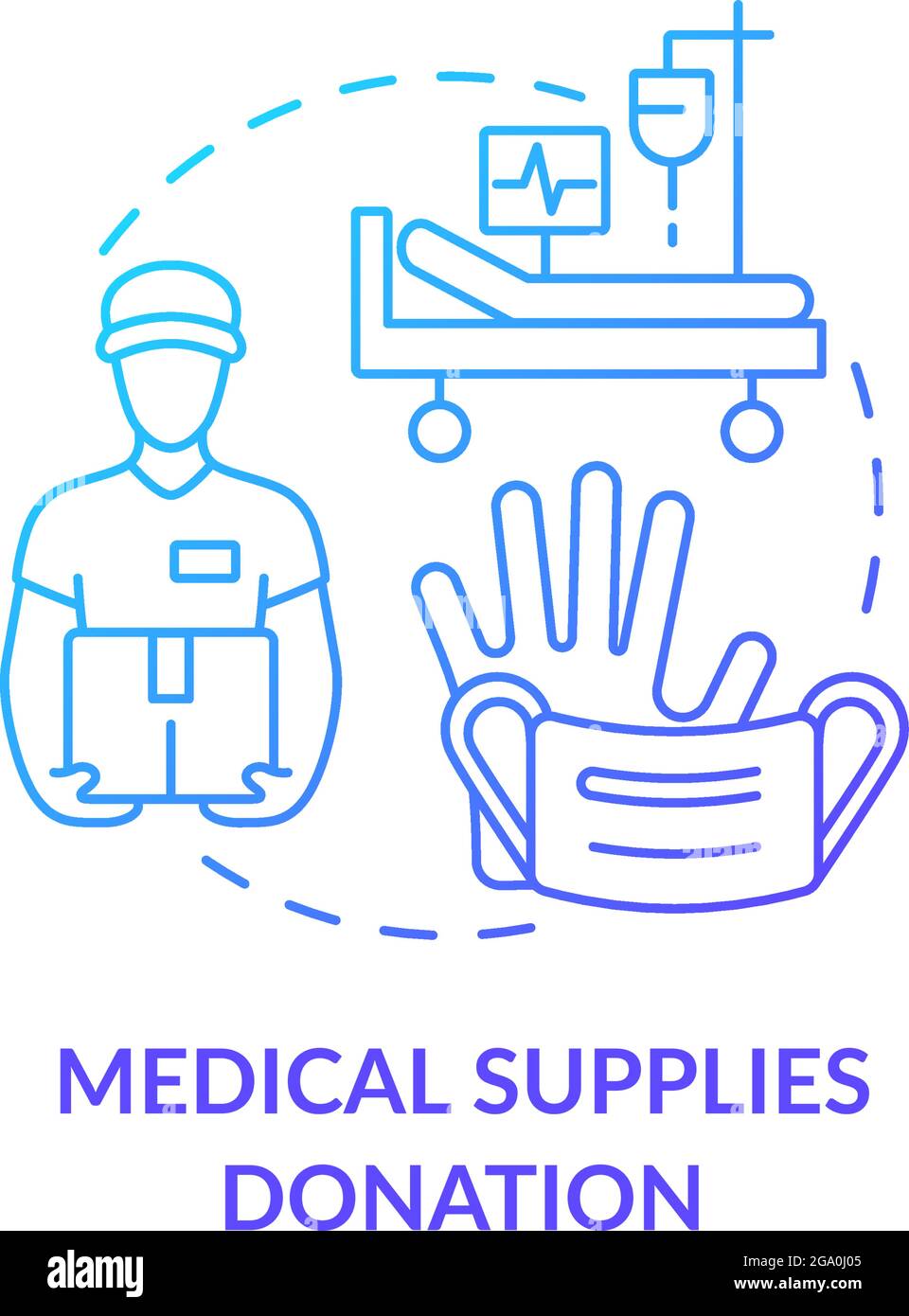 Medical supplies donation concept icon Stock Vector Image & Art Alamy