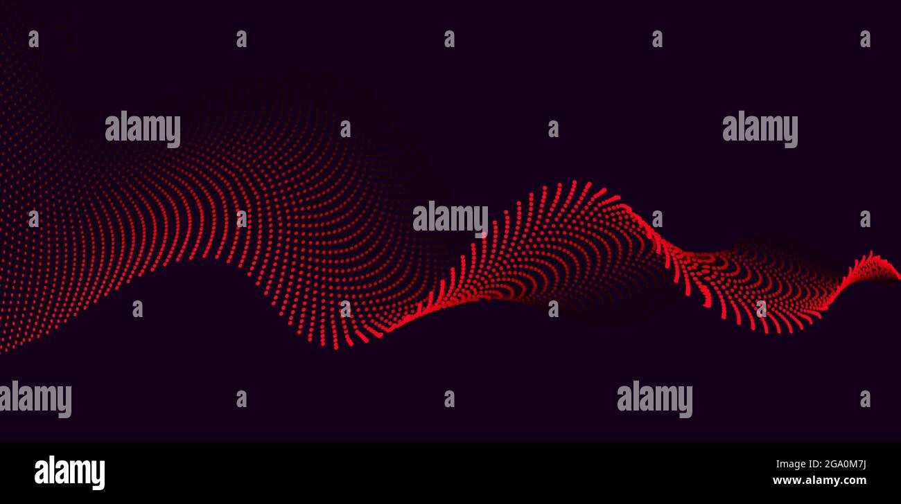 Vector background with color abstract wave dots Stock Vector Image ...