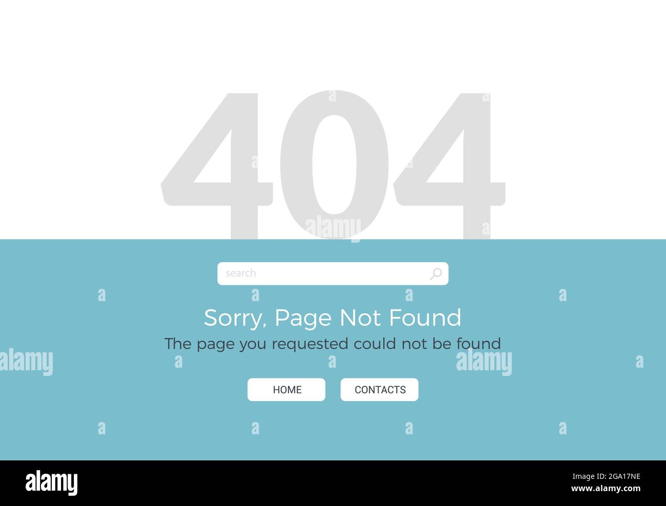 Error 404 page not found. Website 404 web failure. Oops trouble internet warning design Stock Vector