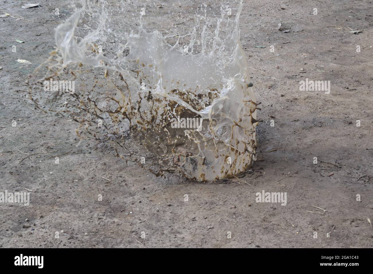 Closeup Of Dirty Water Splash Stock Photo