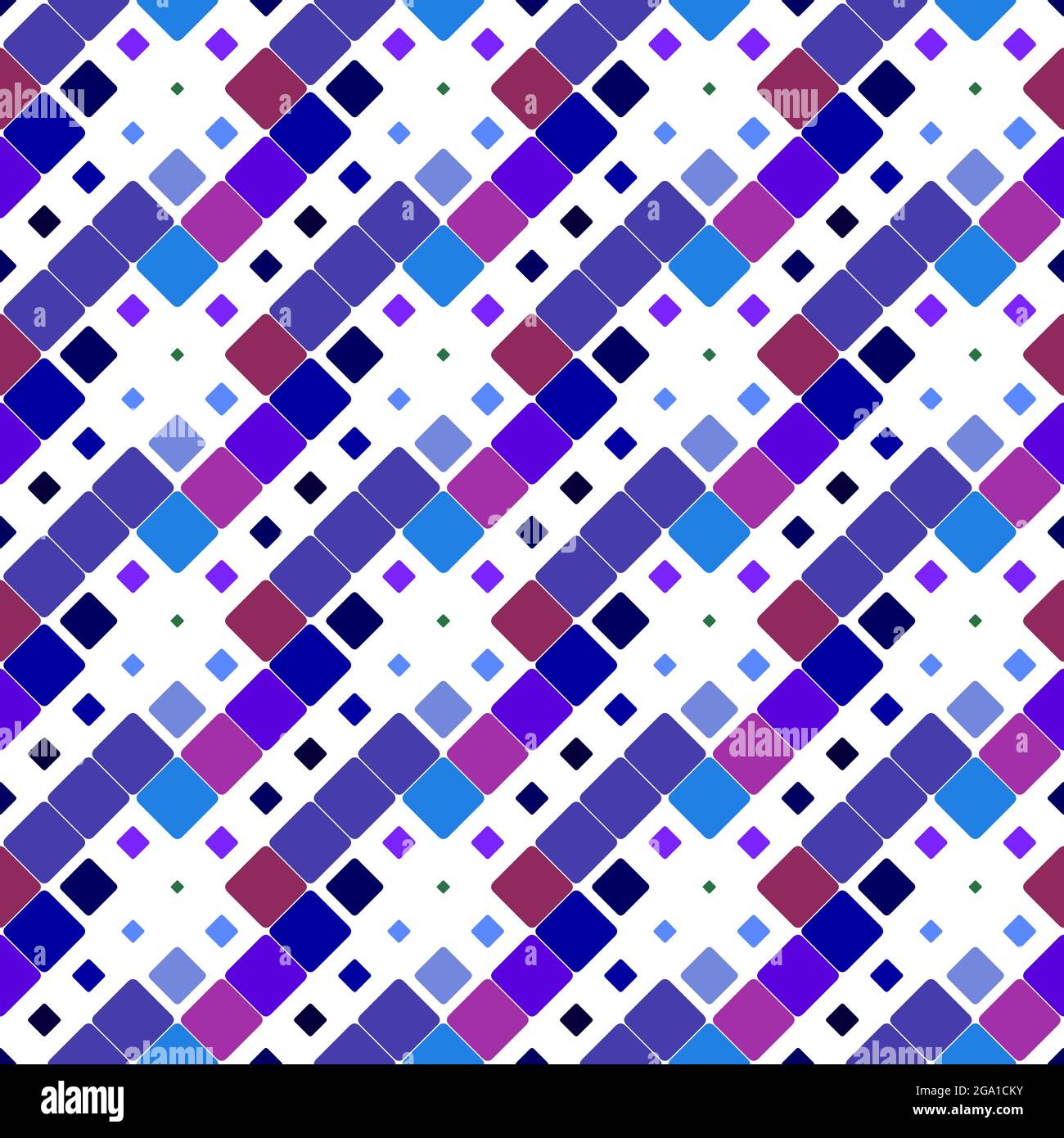 Abstract colorful seamless rounded square pattern background design Stock Vector