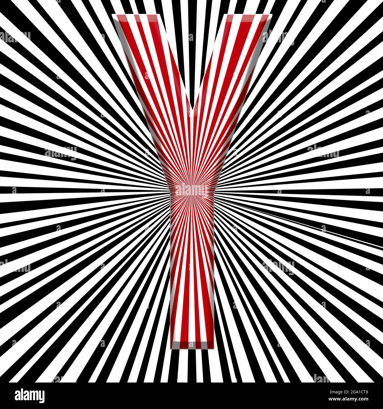 Monogram of uppercase character Y design rays Stock Photo - Alamy