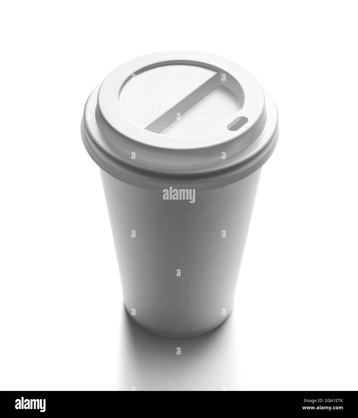 Paper cup of coffee isolated on white Stock Photo - Alamy