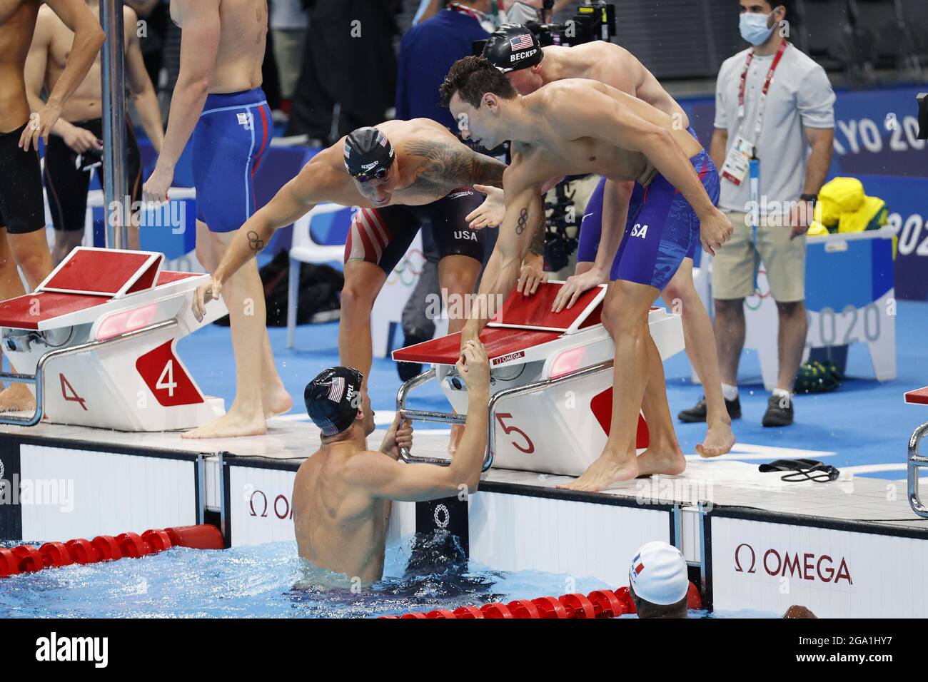 Tokyo, Japan. 26th July, 2021. Team USA Gold Medal, DRESSEL Caeleb ...