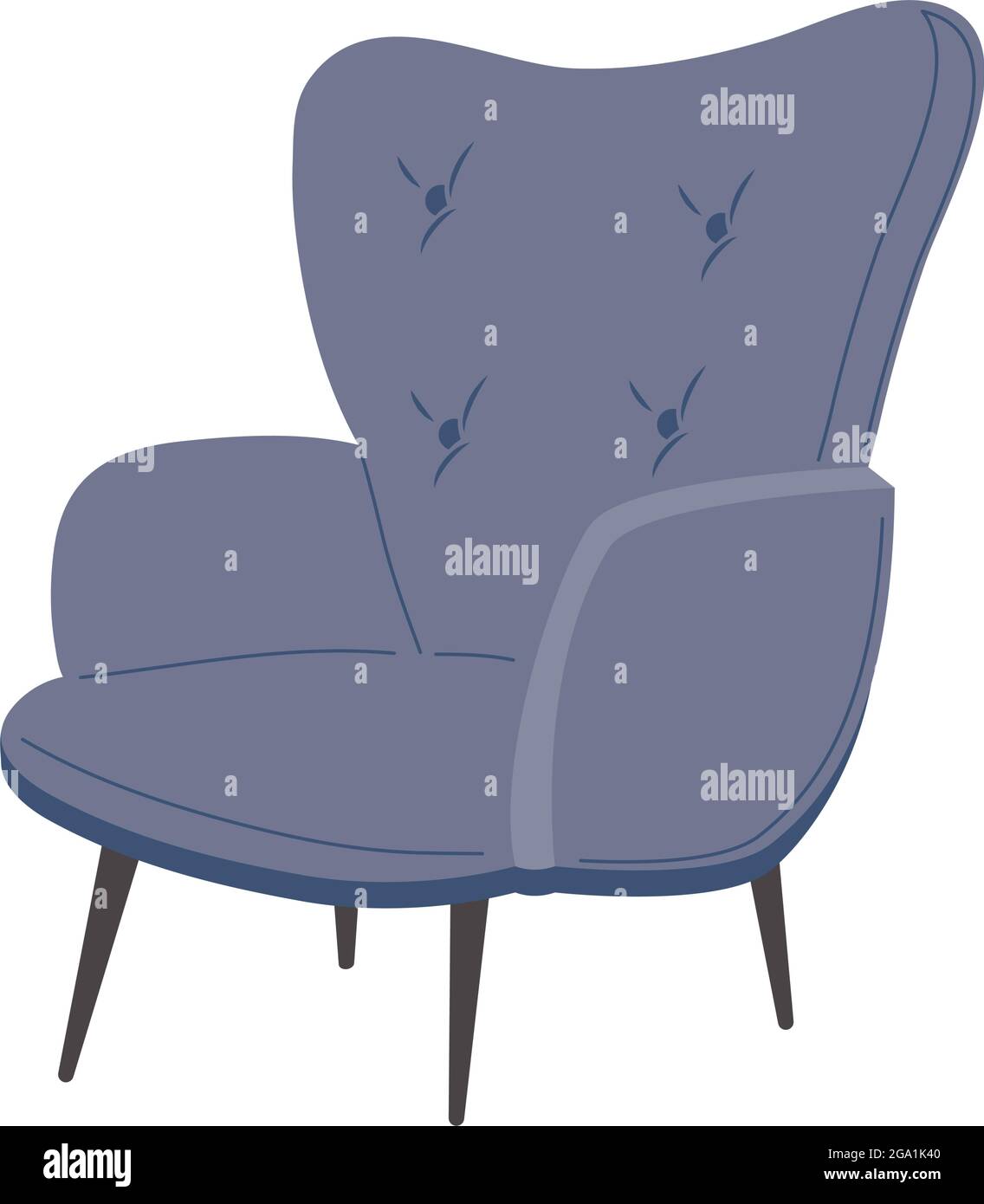 Comfortable and home blue chair design Stock Vector Image & Art - Alamy