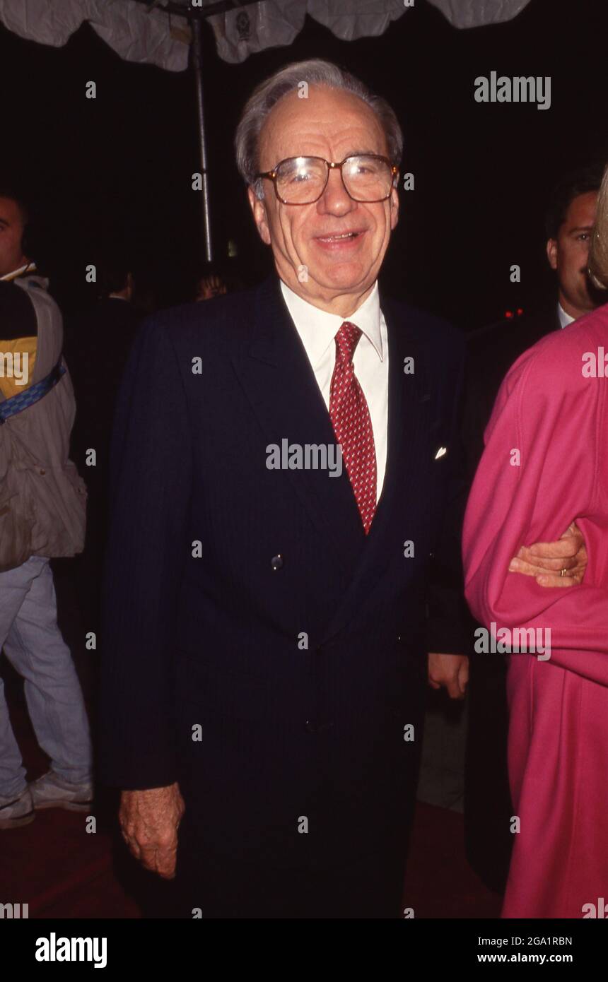 Rupert Murdoch 1992 Credit: Ralph Dominguez/MediaPunch Stock Photo - Alamy
