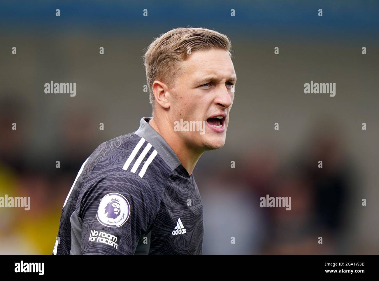Leicester City goalkeeper Daniel Iversen during the pre-season friendly match at the Pirelli Stadium, Burton-Upon-Trent. Picture date: Saturday July 24, 2021. Stock Photo