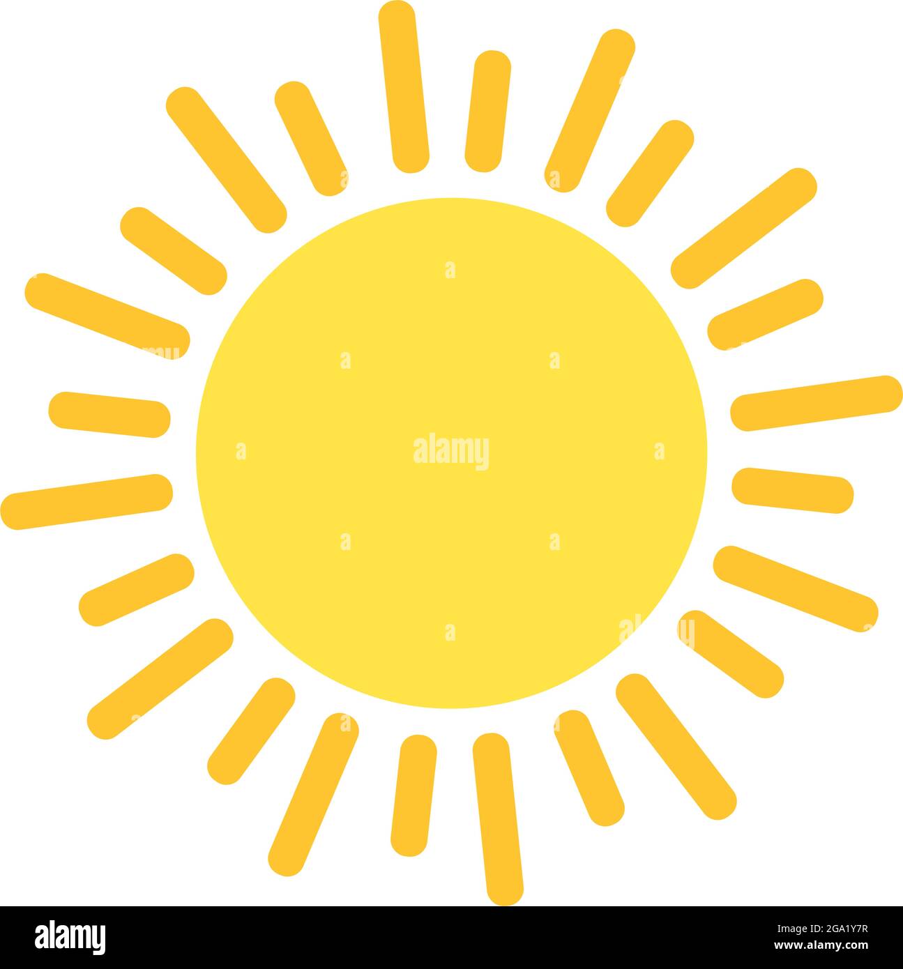 SUN ICON SIMPLE IMAGE Stock Vector