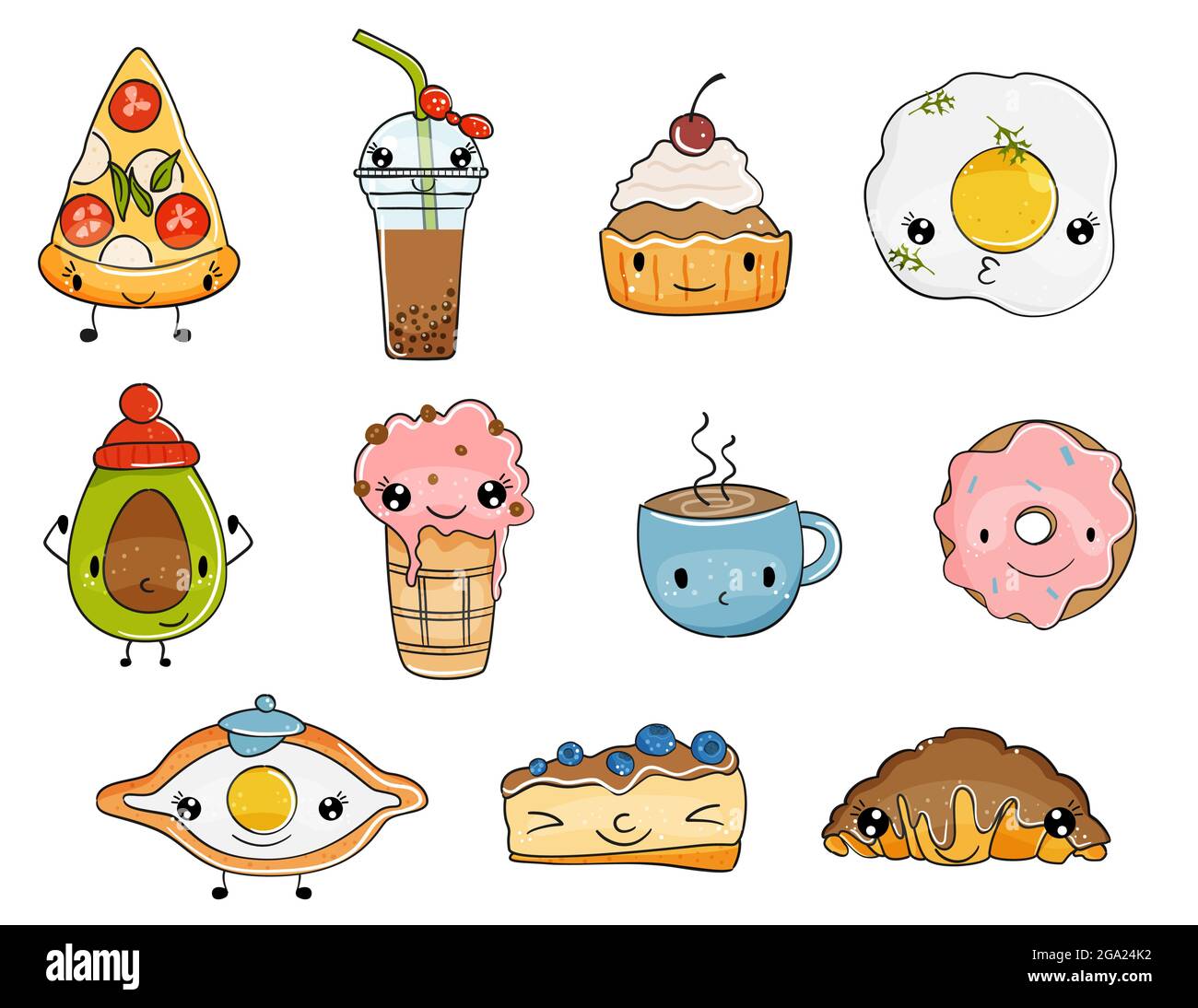 Cute Junk Food Vinyl Sticker, Zazzle