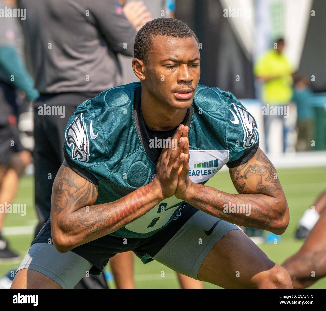 Philadelphia, Pennsylvania, USA. 28th July, 2021. NFL rookie wide