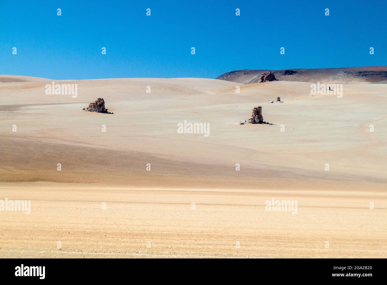 Salvador Dali Desert in Eduardo Avaroa Andean Fauna National Reserve, Bolivia Stock Photo