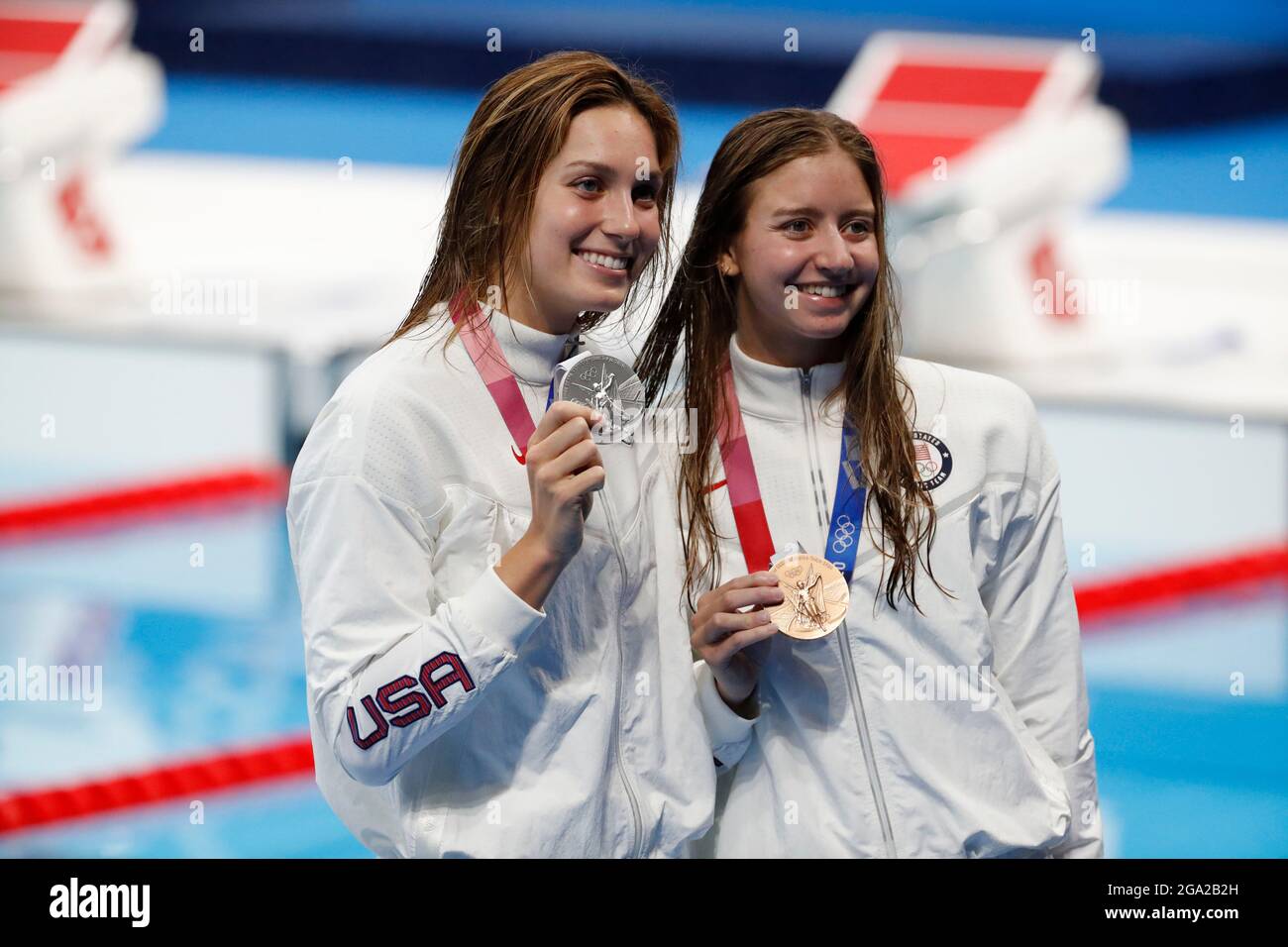 Tokyo, Kanto, Japan. 28th July, 2021. From left Alex Walsh (USA) and