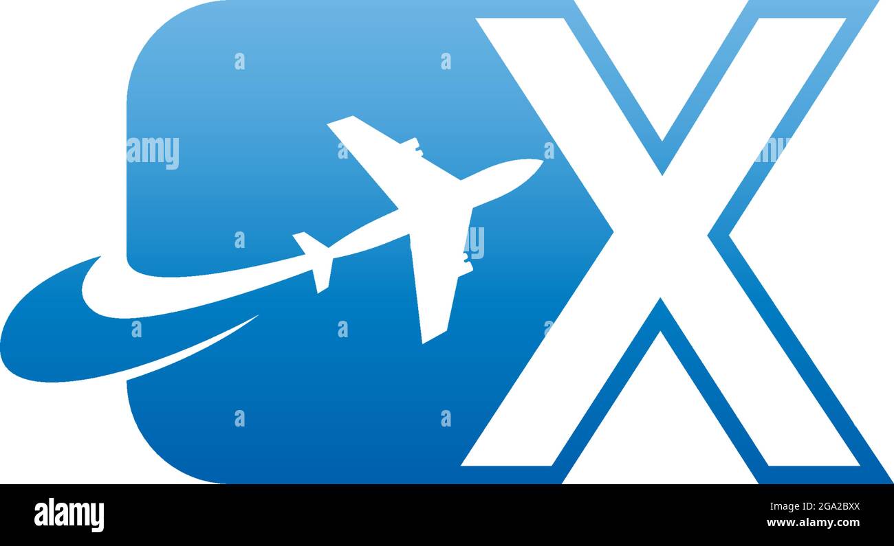 Letter X with plane logo icon design vector illustration Stock Vector ...