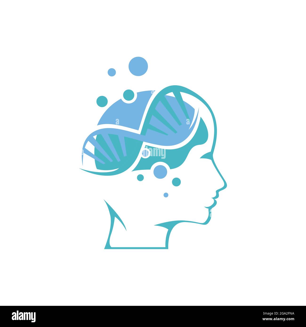 Memory Human Brain Logo Design Illustration Stock Vector