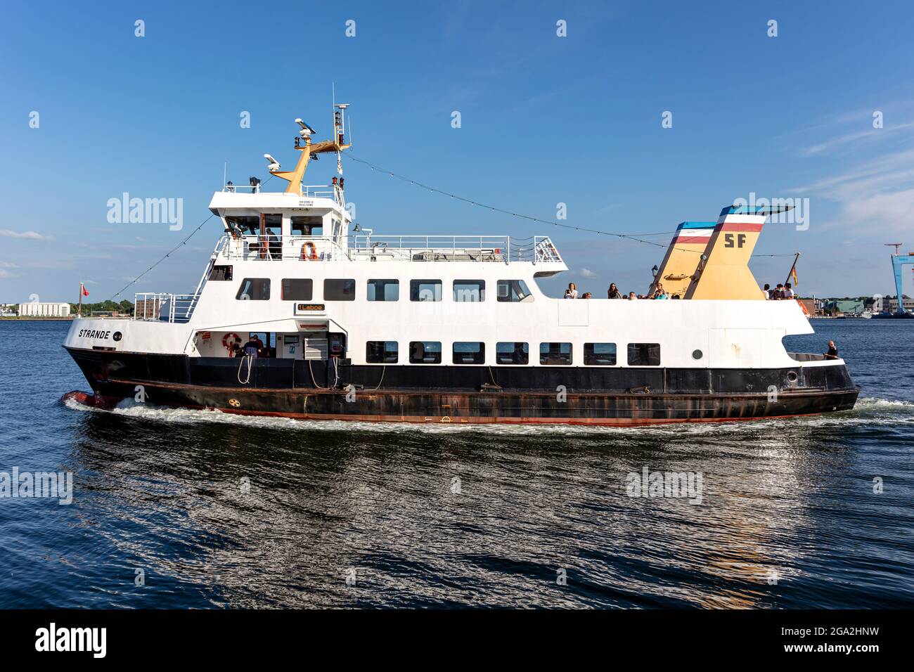 SFK passenger ship STRANDE in the Kiel Fjord Stock Photo