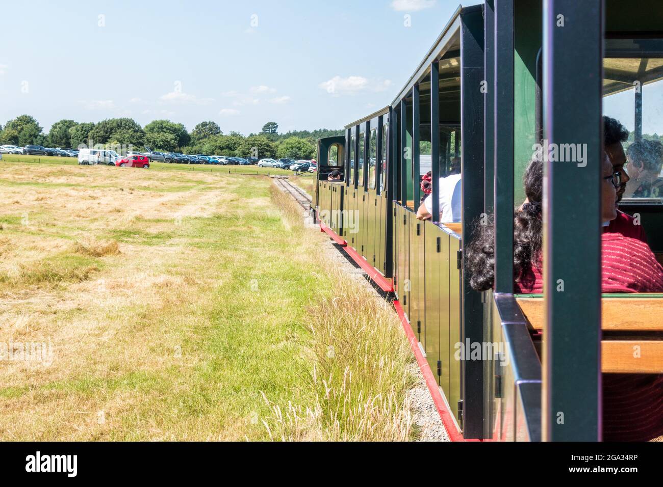 Safari park kids train activity to go around Stock Photo Alamy