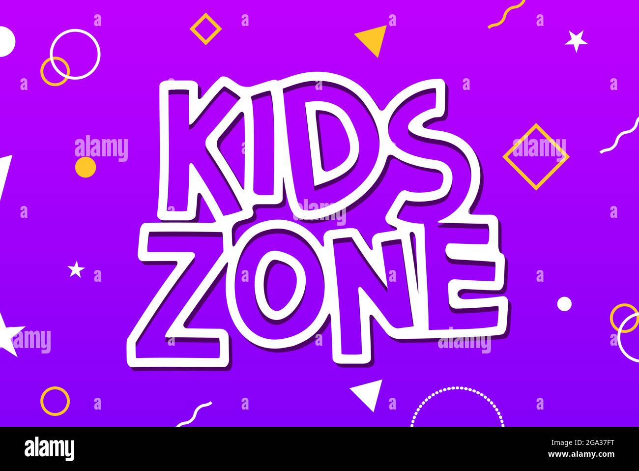 Kids Zone Game Banner Design Background Playground Vector Child Zone Sign Childhood Fun Room Area Stock Vector Image Art Alamy