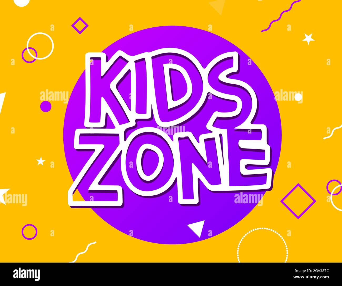 Kids Zone Game Banner Design Background Playground Vector Child Zone Sign Childhood Fun Room Area Stock Vector Image Art Alamy