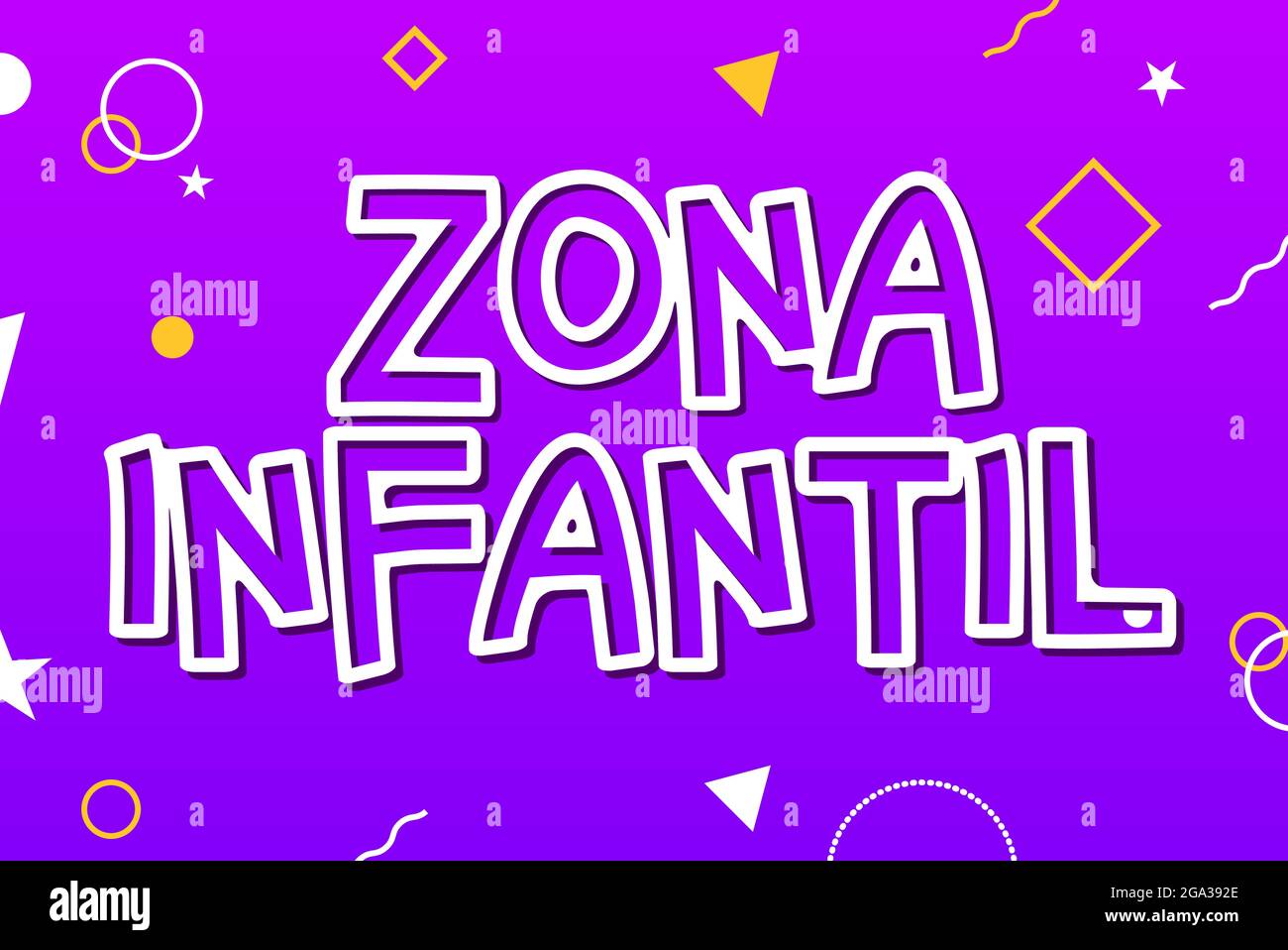 Zona Infantil Kids Zone In English Game Banner Design Background Playground Vector Child Zone Sign Stock Vector Image Art Alamy