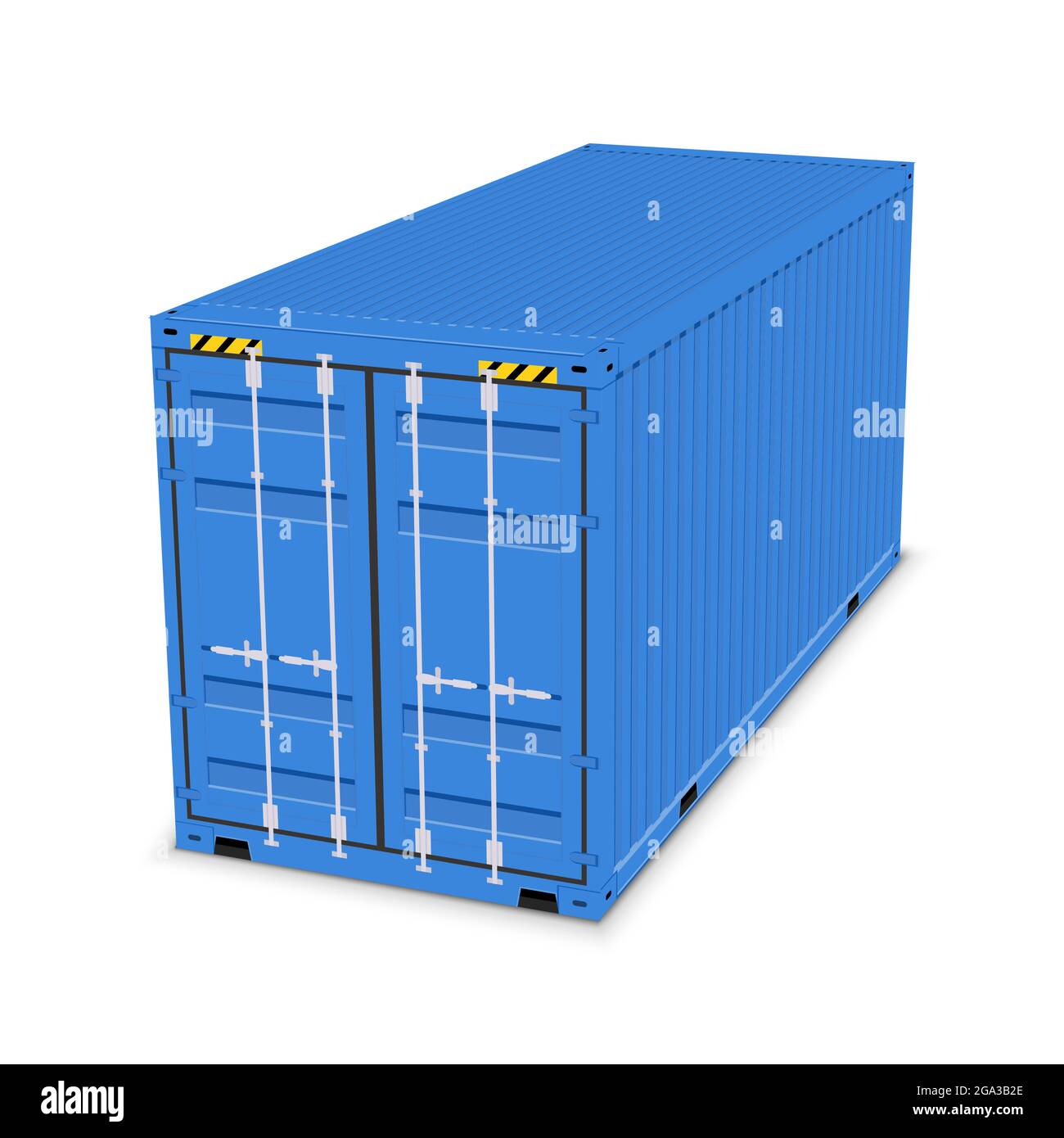 Cargo container 3d isolated storage shipping box. Export import