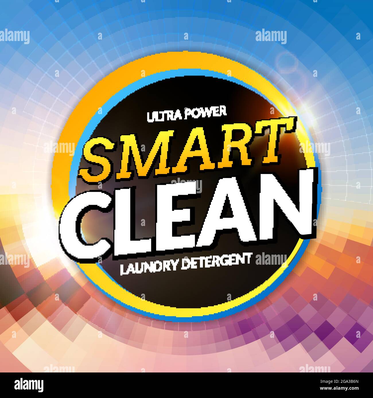 Laundry detergent smart clean design cleaner. Wash powder product