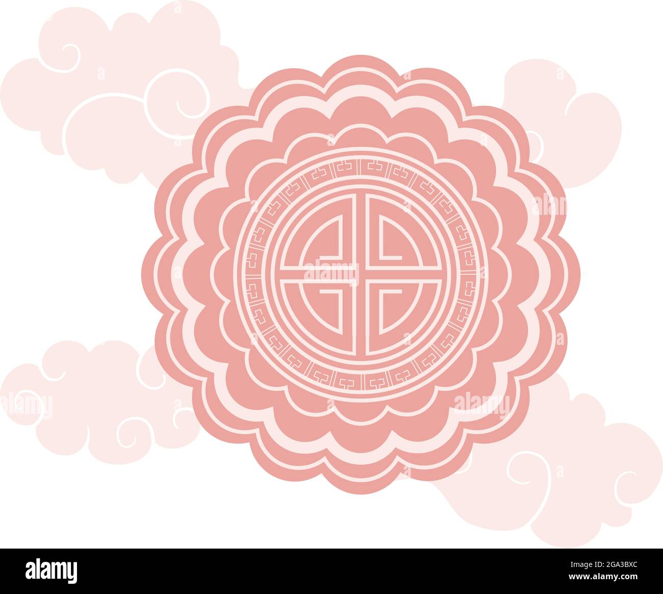 chinese moon festival lace in sky Stock Vector